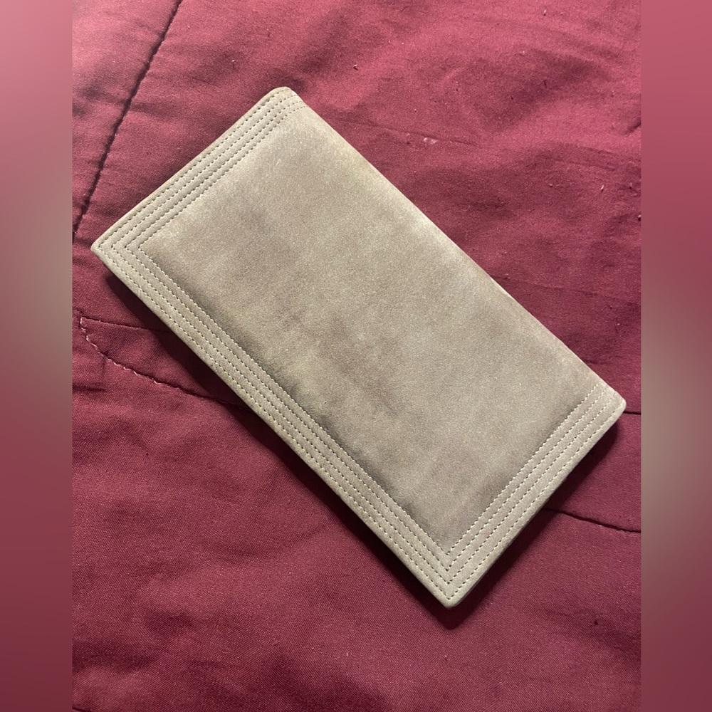 NOEVIR Mocha Brown Faux Suede Wallet